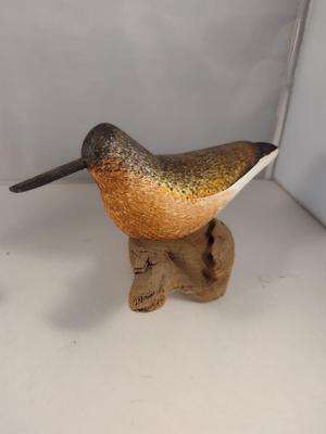 Pair of Wooden Bird Carvings