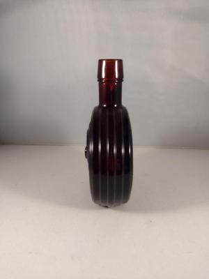 Vintage Ruby Red Wheaton Glass Bottle/Decanter Commemorating Harry S. Truman