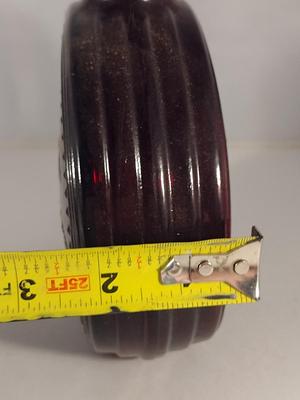 Vintage Ruby Red Wheaton Glass Bottle/Decanter Commemorating Harry S. Truman