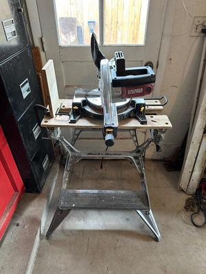 10" COMPOUND SLIDE MITER SAW WITH WORK VBENCH
