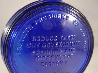Vintage Nuline Commemorative Glass Ronald Reagan Bottle/Decanter