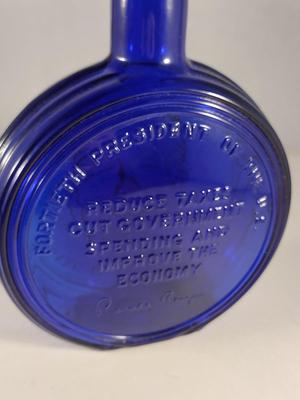 Vintage Nuline Commemorative Glass Ronald Reagan Bottle/Decanter