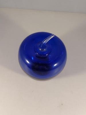 Blenko Cobalt Blue Art Glass 'Apple'