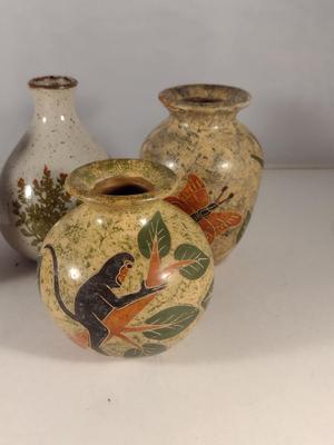 Collection of Small Pottery Vases
