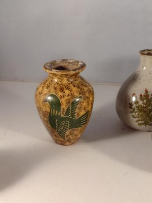 Collection of Small Pottery Vases