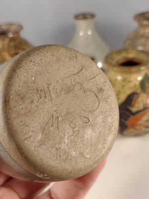 Collection of Small Pottery Vases