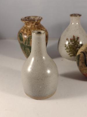 Collection of Small Pottery Vases