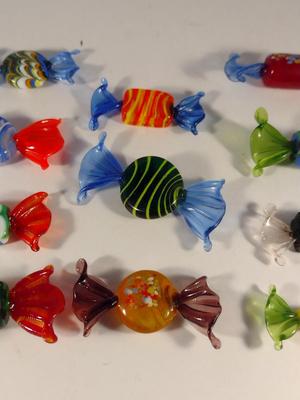 Collection of Art Glass 'Candies'- 11 Pieces