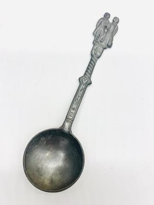 SIX Antique German Pewter Spoon Set