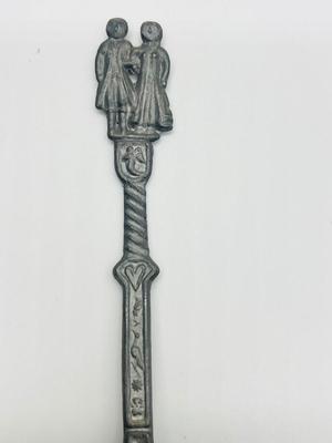 SIX Antique German Pewter Spoon Set