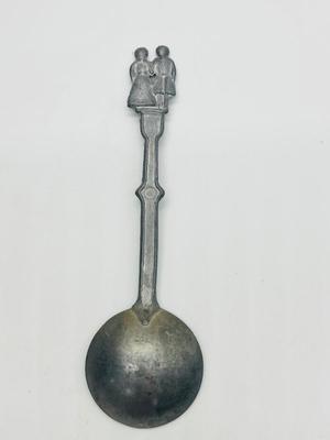 SIX Antique German Pewter Spoon Set