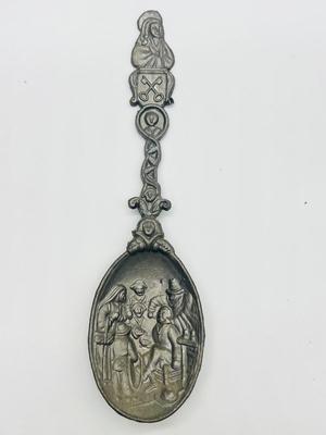 SIX Antique German Pewter Spoon Set