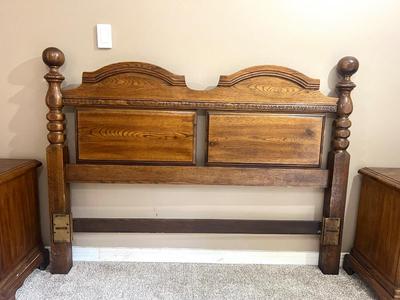 Solid Wood Queen Size Headboard and Matching Night Stands