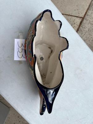 Fish Shaped Brightly Colored Decorative Planter