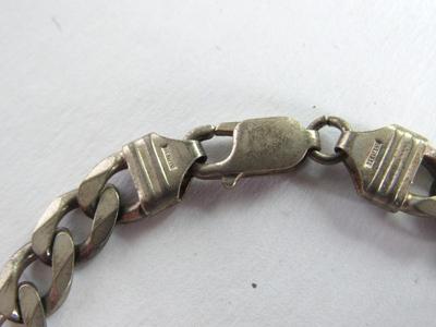 Sterling Silver 925 Italy KC Chunky Bracelet, Miller High Life Key Ring