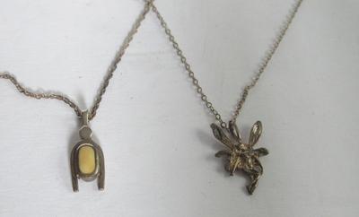 2 Old Sterling Silver Necklaces