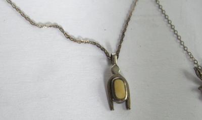 2 Old Sterling Silver Necklaces
