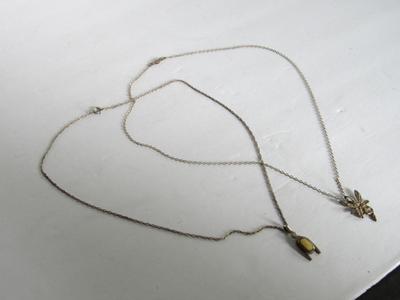 2 Old Sterling Silver Necklaces