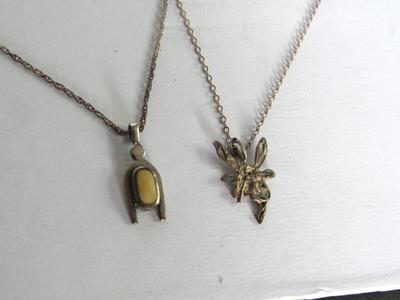 2 Old Sterling Silver Necklaces