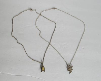 2 Old Sterling Silver Necklaces