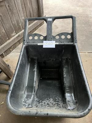 Black Wheelbarrow - Right Side Handle is Cracked