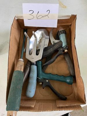 Box of Misc. Garden Hand Tools