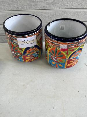 Avera Beautiful Brightly Colored Planters 12" Made in Mexico
