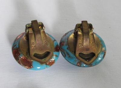 Beautiful Vintage Stone Necklace and Earrings Set, Made in Italy