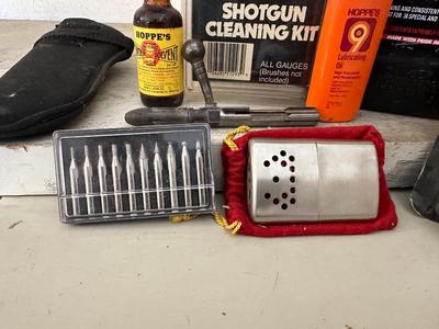 TARGET STAND, SHOTGUN CLEANING KIT, LEAD, PISTOL POWDER
