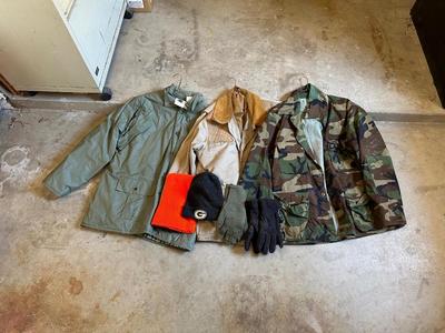 MENS XL JACKETS, HATS AND GLOVES