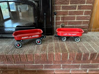 RADIO FLYER AND LITTLE RED RACER SMALLER WAGONS
