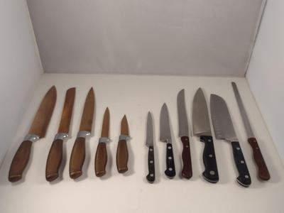 Collection of Cutlery- Multiple Makers: Gold Coast, Emeril Lagasse, Ekco, Sabatiere INOX
