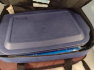 Three Sets of Pyrex Portables Glass Baking Dishes with Lids and Insulated Carry Cases