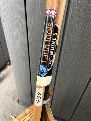 Two (2) Rakes, Earth Tools Small Rake & McGuires Bamboo Rake