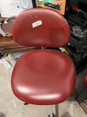 Red Rolling Adjustable Office Chair