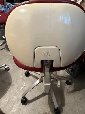 Red Rolling Adjustable Office Chair
