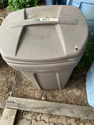 Rubbermaid Brown Trash Can