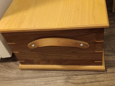 Craftsman 5" VS Random Orbit Sander in Beautiful Custom-made wooden storage box