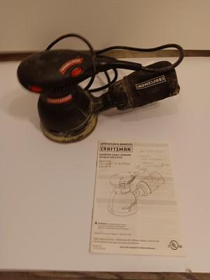 Craftsman 5" VS Random Orbit Sander in Beautiful Custom-made wooden storage box