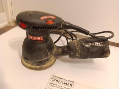 Craftsman 5" VS Random Orbit Sander in Beautiful Custom-made wooden storage box