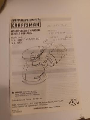 Craftsman 5" VS Random Orbit Sander in Beautiful Custom-made wooden storage box