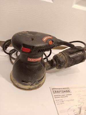 Craftsman 5" VS Random Orbit Sander in Beautiful Custom-made wooden storage box