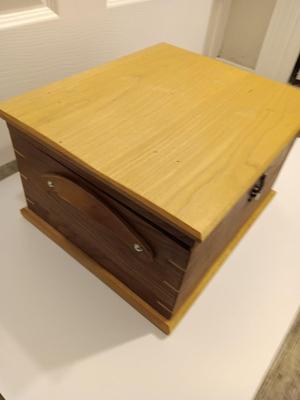Craftsman 5" VS Random Orbit Sander in Beautiful Custom-made wooden storage box