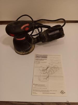 Craftsman 5" VS Random Orbit Sander in Beautiful Custom-made wooden storage box