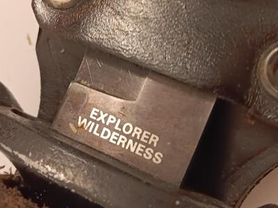 Original Explorer Wilderness 440 Japanese survival knife with new 6" sharpening stone