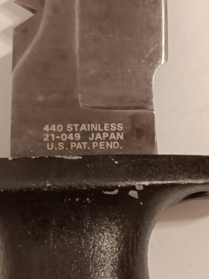 Original Explorer Wilderness 440 Japanese survival knife with new 6" sharpening stone