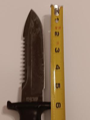 Original Explorer Wilderness 440 Japanese survival knife with new 6" sharpening stone