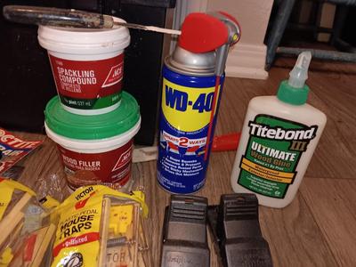 Master Mechanic box full of home hardware and House needs