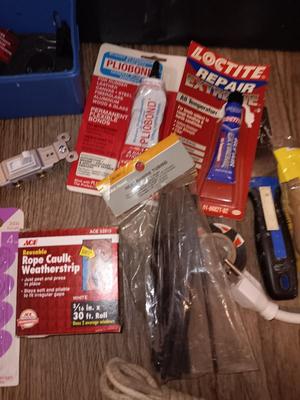 Master Mechanic box full of home hardware and House needs