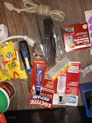 Master Mechanic box full of home hardware and House needs
